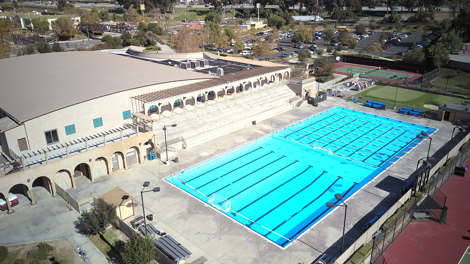 JSerra Aquatics is where Swimming & Diving as well as Water Polo competitions and practices take place.